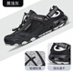 悍途（HUMTTO）夏季戶外溯溪鞋網(wǎng)面透氣徒步鞋男舒適網(wǎng)面鞋涉水鞋 黑/淺灰 42