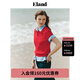 ELAND衣戀POLO衫女基礎(chǔ)款百搭針織短袖舒適毛衣T恤新款 紅色(20)Red L 170