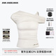 ANN ANDELMAN官方直營 不對(duì)稱立裁褶皺斜肩短袖T恤女收腰顯瘦上衣 杏色 M