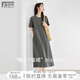 對(duì)白【懶人T恤裙】寬松直筒連衣裙女夏季2025新款中長(zhǎng)款休閑裙子 星空灰 S