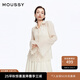 moussy【新復(fù)古回潮】 復(fù)古森系風條紋褶裥雪紡襯衫女010ISS30-8781 011米白色 均碼