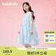 巴拉巴拉童裝兒童裙子女童2025新款夏裝無袖連衣裙中大童甜美洋氣 冰藍(lán)A81503 160
