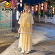 G.DUCKKIDS小黃鴨女童國風(fēng)套裝夏季洋氣兒童漢服女孩夏裝新中式唐裝兩件套 短袖款 130