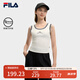 FILA 楊冪同款|斐樂官方女裝針織背心2025夏新款時尚簡約休閑修身內(nèi)搭 云菇白-WT L 170/88A/L