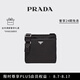 PRADA/普拉達(dá)【七夕禮物】Re-Nylon和Saffiano牛皮革單肩包 黑色-新版
