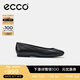 愛(ài)步（ECCO）芭蕾舞鞋 25年夏季新款圓頭羊皮單鞋舒適通勤淺口女鞋 舞悅234323 黑色23432301001 38