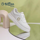 金利來(lái)（Goldlion）男鞋經(jīng)典板鞋皮面運動(dòng)鞋厚底增高百搭小白鞋G500510216BBE白色42