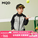 馬騎頓（MQD）男童秋季新品中大童親膚長袖跑步健身休閑連帽外套 淺麻灰 160