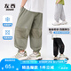 左西男童防蚊褲夏季2025新款涼感輕薄透氣褲子兒童運(yùn)動(dòng)褲 軍綠色 150