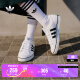 adidas預售 NIZZA休閑復古籃球風帆布鞋男女阿迪達斯官方三葉草 白/一號黑     42.5