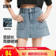 森馬（Semir）牛仔褲女顯腿長短褲潮酷夏2025防走光高腰裙褲小個(gè)子109325122004
