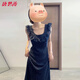 唐思薇茶歇法式小飛袖連衣裙子夏季女裝2025新款小個(gè)子氣質(zhì)梨形收腰長(zhǎng)裙 【連衣裙】 M 【90-108斤】