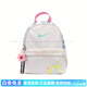 耐克（NIKE）【定制包】春日漫游記可愛織物書包背包雙肩包常規(guī)女款灰白色 灰白色