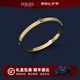 HKHL 925銀女士手鐲黃金色原創(chuàng)設(shè)計(jì)百搭銀鐲子輕奢高級(jí)感首飾生日禮物 綠野星軌手鐲（開合扣）