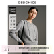迪賽尼斯（DESIGNICE）2024年冬季新款通勤氣質(zhì)連帽羊毛衫百搭純色長(zhǎng)袖毛衣女 灰色 L