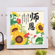 詩素漫2025教師節(jié)禮物鉆石貼畫兒童手工diy材料包點鉆粘貼畫學生送老師 教師節(jié)2向日葵【畫芯15*15cm】 畫布鉆石自己貼+工具+塑料框