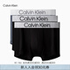Calvin Klein內(nèi)衣25春夏男士三條裝ck提花低腰順滑防夾臀平角內(nèi)褲男NP2775O 5RN-太空黑/太空黑/炭灰 3條 L