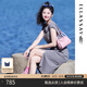 歌力思（ELLASSAY）【博主同款】夏季新款格雷系灰色休閑美式復(fù)古T恤連衣裙女 煙灰色 XS