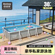 Bestway兒童游泳池家用折疊泳池免充氣戶外戲水池灰色120*92*33+水玩禮包