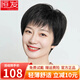 恒發(fā) 假發(fā)女 自然全頭套假發(fā)女士全真發(fā)短直發(fā)紋理媽媽短發(fā)中老年發(fā)套 真發(fā)混絲 自然黑 短發(fā) 15cm 均碼
