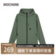 斯凱奇（Skechers）外套男士速干連帽防曬上衣寬松百搭戶(hù)外運(yùn)動(dòng)外套