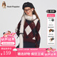 暇步士（Hush Puppies）【學(xué)院風(fēng)】童裝兒童女大童秋季新款時(shí)尚經(jīng)典格紋氣質(zhì)線衣 波爾多紅 170