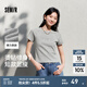 森馬短袖T恤女短款字母插肩袖緊身2025夏季新款時(shí)尚燙鉆衣服氣質(zhì) 中花灰00510 M