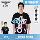 BOY LONDON【告白氣球】短袖情侶款龍年印花個(gè)性時(shí)尚潮T恤N01001 黑色 M