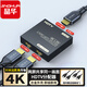 晶華HDMI分配器一進二出4K60Hz高清視頻分屏器1進2出筆記本電腦機頂盒連接顯示器投影儀一分二F130 