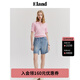 ELAND衣戀POLO衫女基礎款百搭針織短袖舒適毛衣T恤新款 淺粉色(26)L/Pink L 170