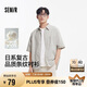 森馬（Semir）短袖襯衫男復(fù)古條紋襯衣2025夏季外套肌理感109325104203