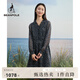 beanpole【度假連衣裙】濱波春夏新款女士波點長袖V領(lǐng)中長連衣裙長裙 藏青色 S 160/84A