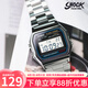 卡西歐（CASIO）復(fù)古經(jīng)典學(xué)生運動防水情侶夜光電子表 中性風(fēng)小方塊A158/A168 A158WA-1D（主推）