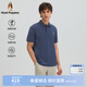 Hush Puppies【抗皺易打理】暇步士男裝2025夏季新款舒爽涼感短袖polo衫 靛藍色 L