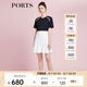 PORTS寶姿商場(chǎng)同款春夏新款簡(jiǎn)約通勤純棉短袖T恤女SD8N012WCC027 黑色 L