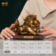 縱歡彩銅吞寶貔貅吞金獸擺件客廳玄關(guān)辦公室前臺裝飾品開(kāi)業(yè)禮品 標準號（古茶色單只）