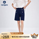 Navigare意大利小帆船女A版短褲時(shí)尚五分褲休閑中褲2322045502 藍(lán) XL 