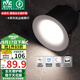 雷士（NVC）LED筒燈嵌入式背景墻無邊框12瓦暖白未來光全光譜護(hù)眼燈開孔75mm