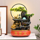 天通泰招財(cái)流水?dāng)[件噴泉循環(huán)水風(fēng)水輪聚寶盆客廳辦公室景觀喬遷之喜禮物 月泉鎏金小號(hào)不帶霧