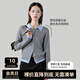 晚白【專享】假兩件休閑氣質(zhì)高彈羊毛針織開(kāi)衫毛衣女 灰色 M