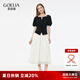 歌莉婭夏季天絲套裝女2025新款絕美大方得體穿搭兩件套1E4LAB720 00B黑色 XL