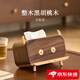 褐本黑胡桃木實(shí)木紙巾盒客廳高檔輕奢創(chuàng)意可愛(ài)桌面抽紙盒多功能收納盒 原創(chuàng)超牛紙巾盒