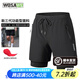 沃薩維（WOSAWE）公路車(chē)夏季騎行短褲男透氣休閑騎行服自行車(chē)五分褲山地車(chē)速降套裝 跨越三代-經(jīng)典黑 一體坐墊 L （適合70-80公斤）