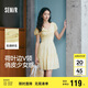 森馬（Semir）連衣裙女荷葉邊V領(lǐng)溫柔少女感2025夏季碎花裙小清新109325114010