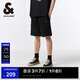 杰克·瓊斯（JACK&JONES） 春季款LOGO刺繡褲身字母提花肌理略寬松休閑短褲男裝22519F005