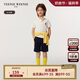 Teenie Weenie Kids小熊童裝25年新款男童學院風簡約百搭直筒短褲 藏青色 130cm