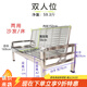 聚優(yōu)范304不銹鋼沙發(fā)床排椅可折疊多功能兩用簡易戶外沙發(fā)工業(yè)風長椅子 凈重59斤（2-3人座）新款