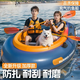 西哈泳士充氣船橡皮劃艇雙人沖鋒舟加厚耐磨硬底游玩釣魚(yú)船專(zhuān)用成人救生艇 雙人船 1.8m 無(wú)線(xiàn)泵 救生衣*1