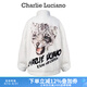 Charlie Luciano雪豹加厚皮草大衣氣質冬季新款男女情侶同款潮流寬松cl毛絨外套 白色 XS