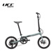 UCC運動(dòng)自行車(chē)風(fēng)銳16寸折疊自行車(chē)鋁合金折疊車(chē)架禧瑪諾變速線(xiàn)控碟剎 苔蹤綠 16英寸